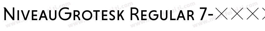 NiveauGrotesk Regular 7字体转换